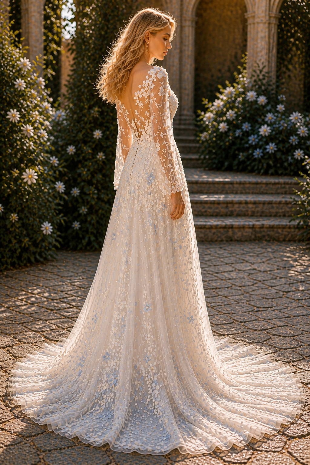 Sky Blossom Couture Wedding Dress