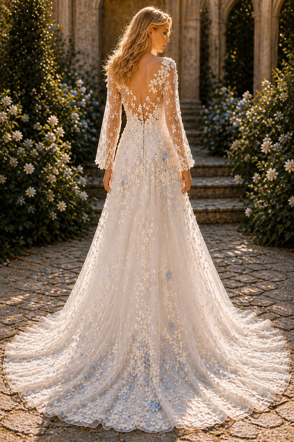 Sky Blossom Couture Wedding Dress