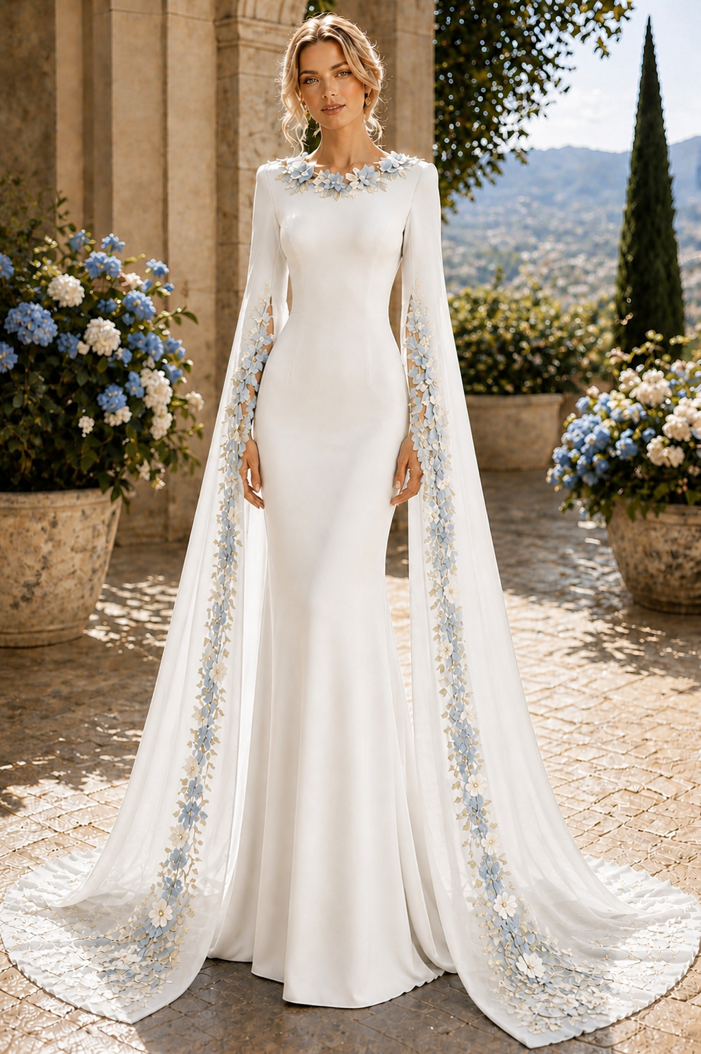 Sky Blossom Couture Dress