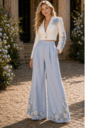 Sky Blossom Couture cropped Jacket and Pants