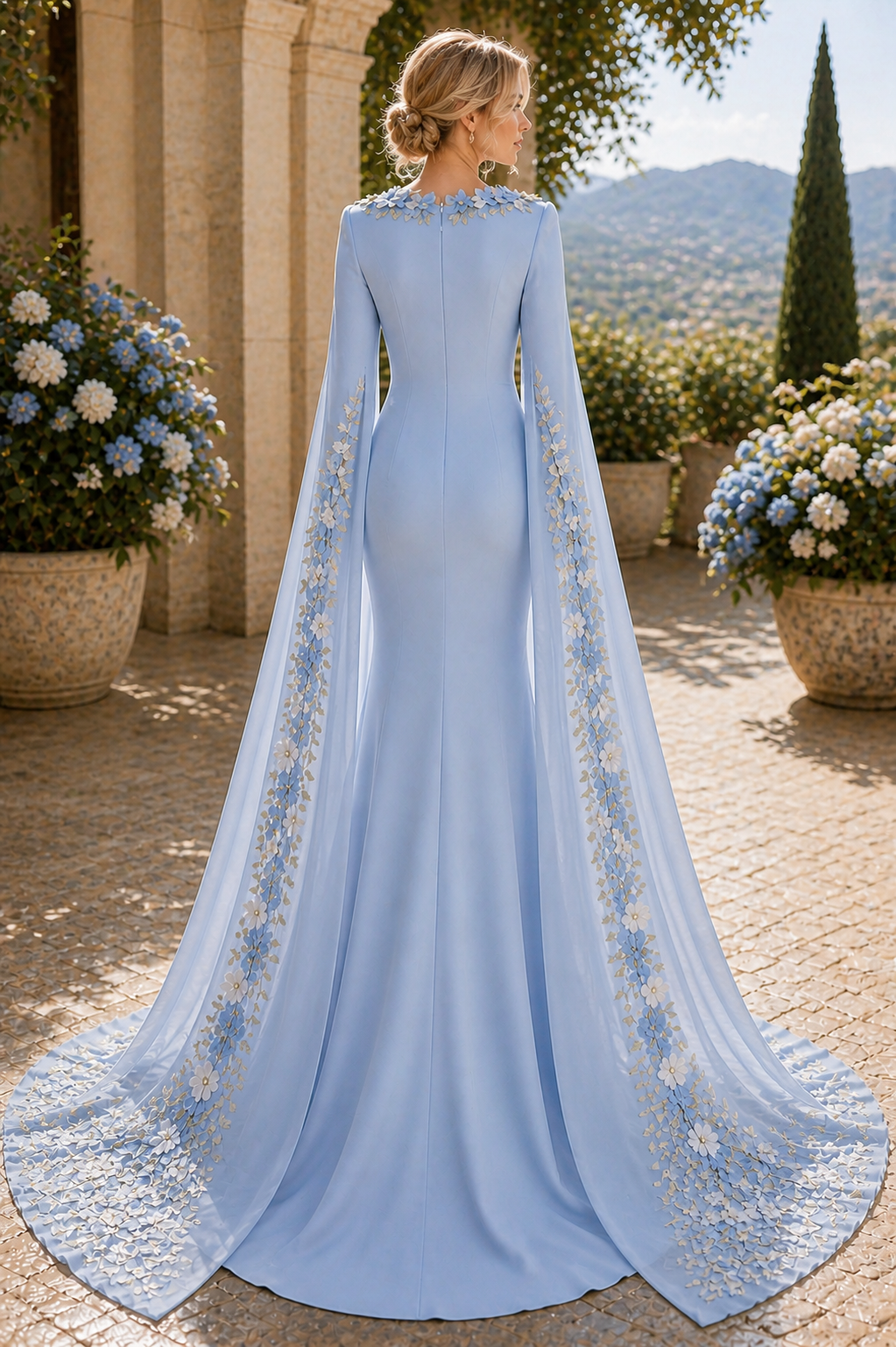Sky Blossom Couture Dress