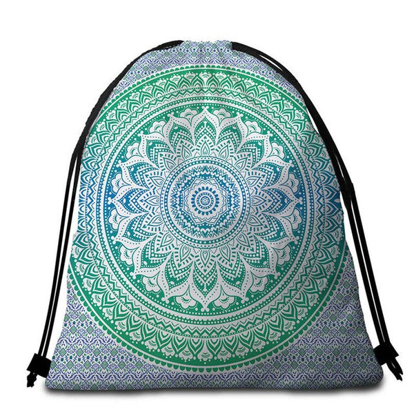 Mandala Round Beach Towel