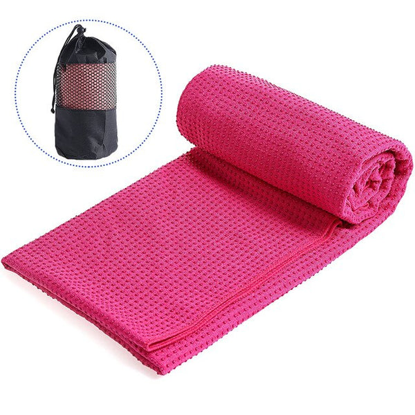 Yoga Towel Nonslip Mat Soft Absorbent Microfiber Blanket Yoga Pilates Foldable Washable for Home Gym Fitness Picnic Camping