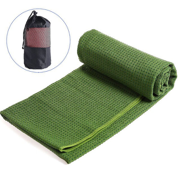 Yoga Towel Nonslip Mat Soft Absorbent Microfiber Blanket Yoga Pilates Foldable Washable for Home Gym Fitness Picnic Camping