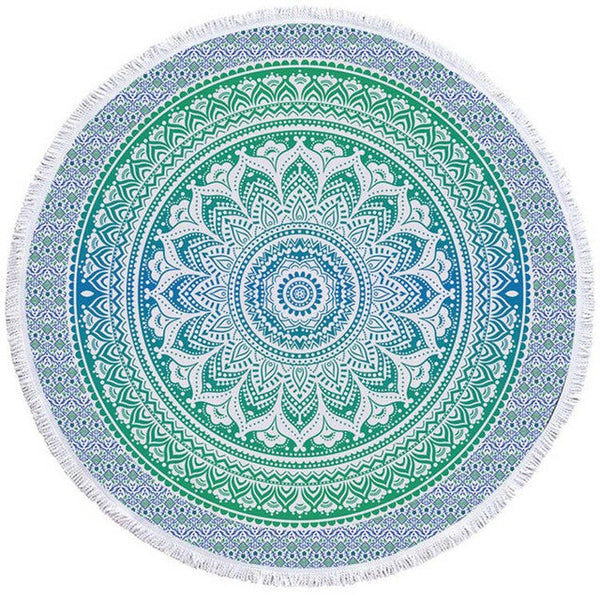 Mandala Round Beach Towel