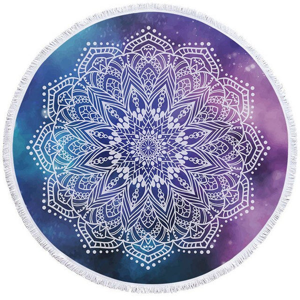 Mandala Round Beach Towel