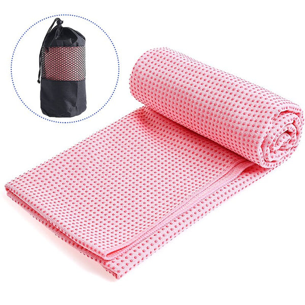 Yoga Towel Nonslip Mat Soft Absorbent Microfiber Blanket Yoga Pilates Foldable Washable for Home Gym Fitness Picnic Camping