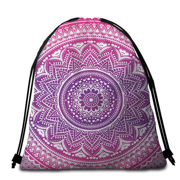 Mandala Round Beach Towel